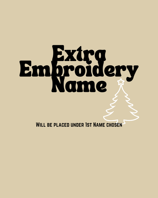 Extra embroidered name