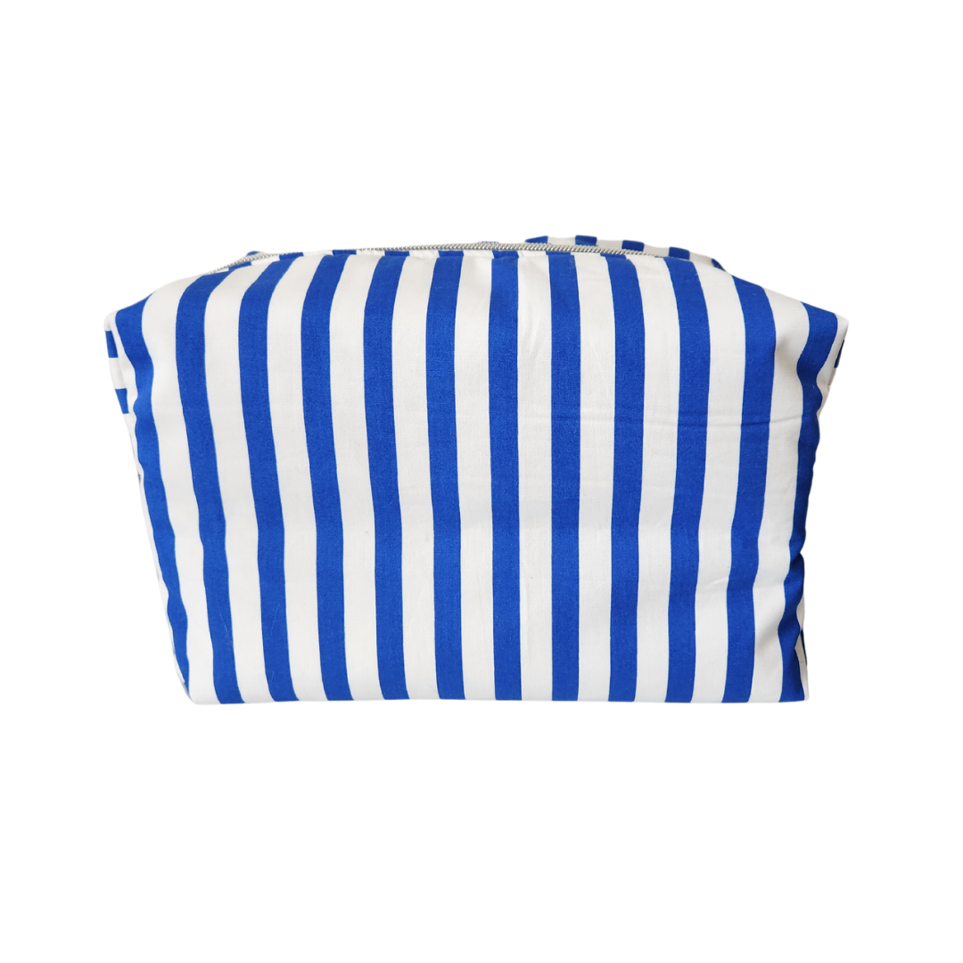 Striped toiletry-bag