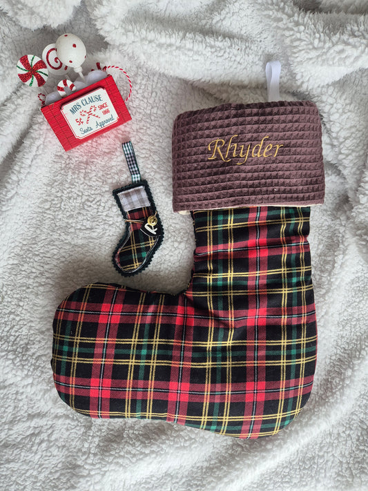 Tartan Christmas stocking